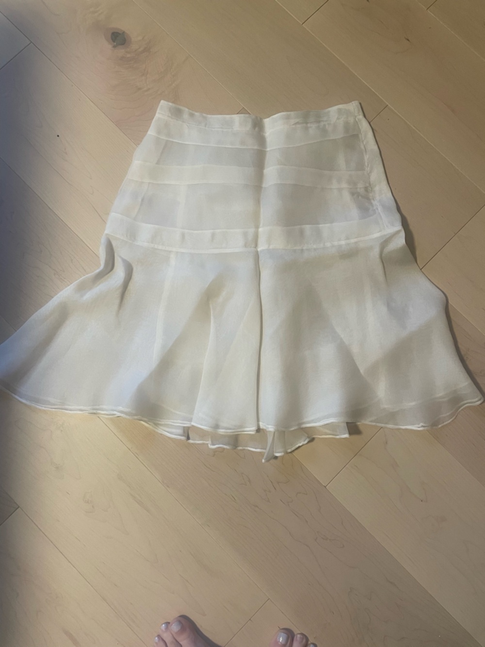 Jill Stuart Cream Silk Skirt 2